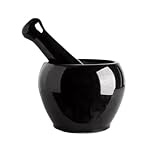 HYKJCSS Robustes Mörser mit Stößel Haushalt Steinmörser Knoblauchstampfer Küche Knoblauchmörser Altmodische Grinder Stößel Set Mahlen von Gewürzen(16x12cm)