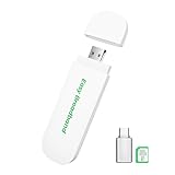 EIOTCLUB CAT4/4G LTE Dongle mit WiFi 6, USB A & USB C WLAN Modem mit SIM Karte, 150 Mbit/s, Plug & Play Internet-LTE Stick, Mobiler Hotspot für Laptop/PC/Tablet/Handy, ideal für Reisen/Geschäft