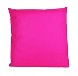 JACK 45x45cm Outdoor Lounge Kissen Dekokissen inkl. Füllung Wasserabweisend Sitzkissen Garten Stuhl Lotus Effekt, Farbe:Pink