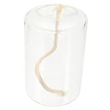 FUTUREORYY Transparente Zylindrische Glas öllampe Handgefertigt Chinesische Stil Petroleumlampe Dekorative Kerosinlampe für Innenräume Stimmungsvolle Tischlampe für Wohnzimmer Party und