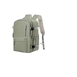 LEFMOON Handgepäck, Kabinenrucksack, 101,6 x 76,2 x 50,8 cm, Handgepäck, 101,6 x 76,2 x 50,8 cm, Handgepäck, Laptoptaschen für Herren und Damen, 15,6 Zoll, Grün-3602, One size