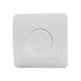 Powice LED Dimmer 250V, Dimmer für LED Lampen, Lichtschalter Dimmbar, Dimmer Schalter 5-250Watt, Unterputz LED Dimmer, Weiß