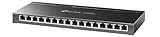 TP-Link TL-SG116E 16-Ports Gigabit Easy Smart Managed Netzwerk Switch(Gigabit-RJ45-Ports, Metallgehäuse, optimiert Datenverkehr, IGMP-Snooping, zentrales Management, energieeffizient)schwarz metallic