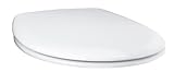 GROHE Bau Keramik, WC Sitz aus Duroplast (Toilettendeckel aus Duroplast, werkzeuglos abnehmbar, Scharniere aus Edelstahl, inkl. Befestigungsset), alpinweiß, 39492000