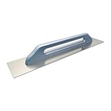 DEWEPRO® Schweizer Glättekelle - Glättkelle - Aufziehplatte - Aufziehglätte - Traufel - Edelstahl 680x130mm - Edelstahl-Glättekelle 'Schweizer Form'