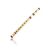 Einzigartige Geburtstagsgeschenkideen 43 cm authentische indische Bambusflöte in G-Schlüssel Fipple Holzblättchen Musikinstrument Blockflöte traditionelles Bansuri Handarbeit Geschenk