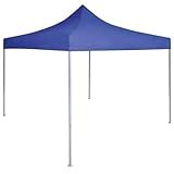 CIADAZ Partyzelt, faltbar, professionell, 2 x 2 m, Stahl, Blau, Empfangszelt, UV-Schutz