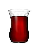 Pasabahce Teegläser Set 120 cc, Türkisches Teeglas, Glatt oder Strukturiert, Hitzebeständig, Spülmaschinengeeignet, Authentisch & Stapelbar, Hochwertiges Glas für Tee & Getränke (12 Teeglaser)