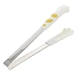 Baluue Hitzebeständige Katzenpfoten Lebensmittelklemmen aus Edelstahl Rutschfestes Leichtes Küchenwerkzeug für Salat Backen und Bbq Multifunktionale Kleine Haushaltstange