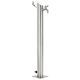 vidaXL Wassersäule Edelstahl 95 cm Wasserzapfstelle Brunnen Wasserzapfsäule