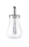 HENDI Zuckerstreuer, Glasspender, Dosierer, Zuckerdose, ø80x(H)140mm, Edelstahl 18/0