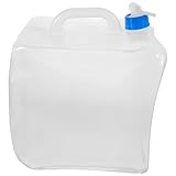Hohopeti Faltbarer Wasserkanister mit Auslaufhahn Tragbarer Großer Wasserbehälter für Camping Wandern Picknick Platzsparender Outdoor wassertank mit Stabilem Tragegriff Vielseitig