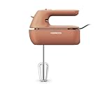 Kenwood Handmixer QuickMix Go HMP40.000RD, tragbar dank integriertem Koffer, Inklusive Edelstahl Schneebesen & Knethaken, Messlöffel, 350W, Rot