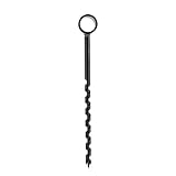 HUSHUI Schwarzer Manueller Schlangenbohrer, Selbstschneidender Schraubenbit aus Kohlenstoffstahl, Leicht, Tragbar, mit Robustem, Langlebigem Design, für das Überleben in der Wildnis, Beim (10–230 mm)