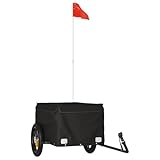 Fahrradanhänger Schwarz 30 kg - Robustes Eisen & Oxford-Gewebe für sicheren Transport - Ideal für Familien & Outdoor-Abenteuer