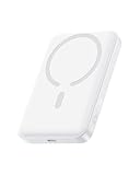 Baseus Enerfill MagSafe Powerbank 10000mAh 22.5W Magnetische Power Bank USB C, Kabellose Externe Handyakkus Wireless Mini Powerbank Kompatibel mit iPhone 16/15/14/13/12/Pro/Pro Max Serie, Weiß
