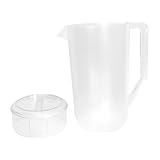 ARTSEWPLY Großer Getränkekrug aus Robustem Acryl mit Skala Hitze Kälteresistent Rutschfester Saftkrug für Partys Picknick Bbq und Vielseitige Getränke Wie Wasser oder Tee