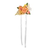 FRMUIC Blumenarmband Hochzeit Braut Brautjungfer Blumenstrauß Hand Rose Blumen Armband Handgelenk Corsage Handgelenk Strauß Dekoration für Hochzeit Prom Party (A, 11cmx18cm)