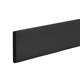 Besttoolifes 2 m Wandsockelleiste, verdickter Anti-Kollisions-Kantenschutz, flexible Schaumstoff-Baumwolle, dekorative Taillenlinie für Haus und Garten, für Korkböden, Schwarz