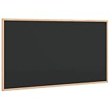 vidaXL Kreidetafel mit massivem Kiefernholzrahmen Schwarz 100x55 cm, Tafel, Kreidetafel für Wand, Schreibtafel für Büro, Küchentafel