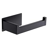 Aikzik Toilettenpapierhalter ohne Bohren, Selbstklebend Toilettenpapierrollenhalter Edelstahl Klopapierhalter Wc Halter Rollenhalter Klorollenhalter Papierhalter für Küche und Badzimmer, Schwarz