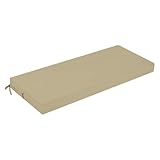 Wasserdichte Outdoor-Bankauflage für 2-3 Sitze, abnehmbar, gepolstert, Gartenmöbel, Beige, 130 x 50 x 5 cm, ideal für Biergartenbänke, Schaukelsitze und Terrassenkomfort