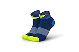 INCYLENCE Laufsocken kurz für Damen und Herren mit leichter Kompression,1 Paar (DE/NL/SE/PL, Numerisch, 39, 42, Regular, Regular, Peaks Navy Blue Canary)