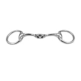 Equine Smile ES0097 Gebiss ErgoBit Olivenkopfgebiss Olivenkopftrense Doppelt Gebrochen aus Edelstahl Ringdurchmesser 55 mm Gebissstärke 14 mm (13.5 cm)