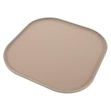 DECHOUS rutschfeste Silikon Futtermatte für Haustiere Quadratische Napfunterlage Langlebig und Leicht mit Rutschfester Unterseite Beige Auch Ruheunterlage für Hunde Geeignet