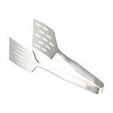 Veemoon Edelstahl Grillzange Multifunktionale Fisch und Steakzange Hitzebeständig mit Hohlklemme und Langem Griff für Grill und Küche