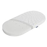 Badum - Kinderwagen Matratze - Baby Matratze - 36 x 76 x 4 cm - Einlage für Kinderwagenwanne, Babywagen, Stubenwagen, Beistellbett, Universale Größe - mit Belüftungskanälen und Waschbarem Bezug