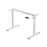buybyroom Höhenverstellbarer Schreibtisch Gestell, Elektrischer Schreibtisch Gestell mit USB-ladeanschluss und Funktions-Memory für Homeoffice