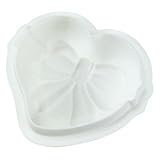 DECORNIJIA Silikon Backform Herz Schleife Mousse Kuchenform Lebensmittelecht Flexibel Wiederverwendbar Für Kuchen Dekoration und Backzubehör