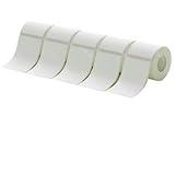 FQkBEX 5 Rollen Weiß wasserdichtes thermisches Etikettpapier mit Taschen -Barcode -Druckermodellen B21 B1 B203 Kompatibel mit den Namen und den Barcodedruck kompatibel(5WH 50-70mm)