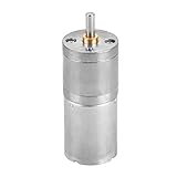 Solinder Hochpräziser Gleichstrommotor mit Metallgetriebe, 12 V, 5 U/min, 25 Mm Getriebemotor mit Großem Kraftmoment, Geräuscharm, für Elektronisches Schloss, Roboter, Elektrischer (12V 500RPM)