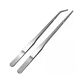 Supvox 2 Stück Teiliges Futterzangen für Reptilien mit Geradem und Gebogenem Kopf Sichere Futteraufnahme rutschfest und Kratzfrei Geeignet für Terrarium Haustierpflege