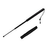 Tidora Robuster Teleskop-Stab aus PVC+Nylon+Stahl, Schwarz, Für Outdoor & Camping, Länge: 24 Zoll