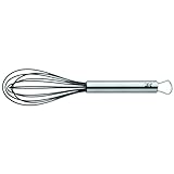 WMF Profi Plus Schneebesen mit Silikondrähte 20 cm, Cromargan Edelstahl mattiert, Silikon, Rührbesen, Quirl, spülmaschinengeeignet, hitzebeständig bis 200°C