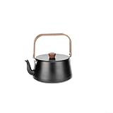 Camping Wasserkocher 1 2L Stahl mit schneller Erwärmung und kompakten Aufbewahrungslösungen (schwarz)