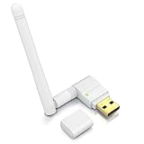 CSL - 300 Mbit s WLAN Stick mit Abnehmbarer Antenne - Wireless LAN - USB 2.0 Stick - Mini Dongle 802.11n b g - SMA Buchse 150 54 - Windows 11 fähig - Weiß