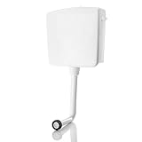 BigDean Spülkasten für WC Toiletten Weiß 6-9 Liter Spartaste Aufputz Aufputzspülkasten Spül Start Stop Funktion Made in Europe