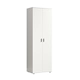 trendteam smart living - Basics - Mehrzweckschrank - Weiß - Universalschrank mit 2 Türen, Innenregal mit 3 Fächern - (BxHxT) 60 x 176 x 35 cm - Innenregal Links/rechts montierbar