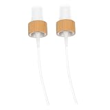 FONDOTIN 2 Stück Teiliges Sprühflaschenaufsätze mit Bambusdeckel Feiner Nebelzerstäuber Langlebige Ersatz Sprühköpfe für Ätherische Ölflaschen Praktische Tragbare Sprühkopf Kappen Geeignet