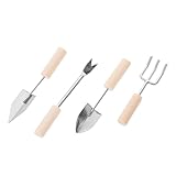 GLSTOY 1 Set Miniatur Werkzeuge Für Puppenhäuser Mini Gartengeräte Mit Schaufel Und Sandrechen Perfektes Zubehör Für Kreative Gartendekoration Und Spielzeuggarten