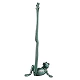 NonMiFyR Papierrollenhalter Freistehender Toilettenpapierhalter Frosch Metall Küchenrollenhalter Kreatives Design Aus Eisen für Bad Küche Wohnzimmer Hotel Heim, Antikes Design Grün
