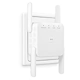 WLAN Repeater WLAN Verstärker 1200Mbit/s Dualband 2,4GHz+5GHz WiFi Booster mit Repeater/Router/Access Point Modus,4 Antenne,Einfache Einrichtung,WiFi Range Extender Mit LAN/WAN Port