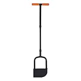 BARAYSTUS Sägezahn Kantenschneider Rasenwerkzeug, Langstieliges Kantenmesser für Rasenkanten, Halbmond-Sägezahnkantenschneider, Height Adjustable Garden Edger Tool