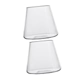 Cabilock 2 Stück Transparente Borosilikat glasbecher Hitzebeständige Trinkgläser für Wasser Cocktails Kalten Kaffee Spülmaschinenfest Stilvolles Design für Zuhause und Wiederverwendbar