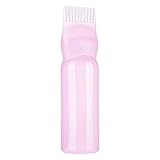 Haaröl-Applikatorflasche, Wurzelkamm-Applikatorflasche, 6 Unzen Rosa Haarfärbepinsel-Flasche, Haarfärbepinsel, Haaröl-Flasche, Färbeshampoo Flasche Öl Kamm Haar Werkzeuge Applikator Pinsel Flaschen