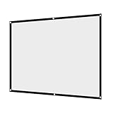Projektorvorhang, MAGT 1pc Tragbarer, Faltbarer, Knitterfreier Und Haltbarer Weißer Projektorvorhang-Projektionsschirm 4: 3 for Open-Air-Kino (Größe : 84in)